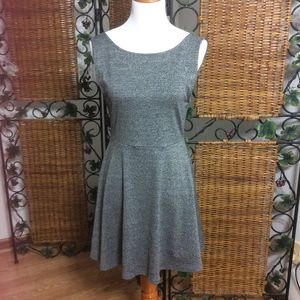 Sleeveless Gray V Back Dress